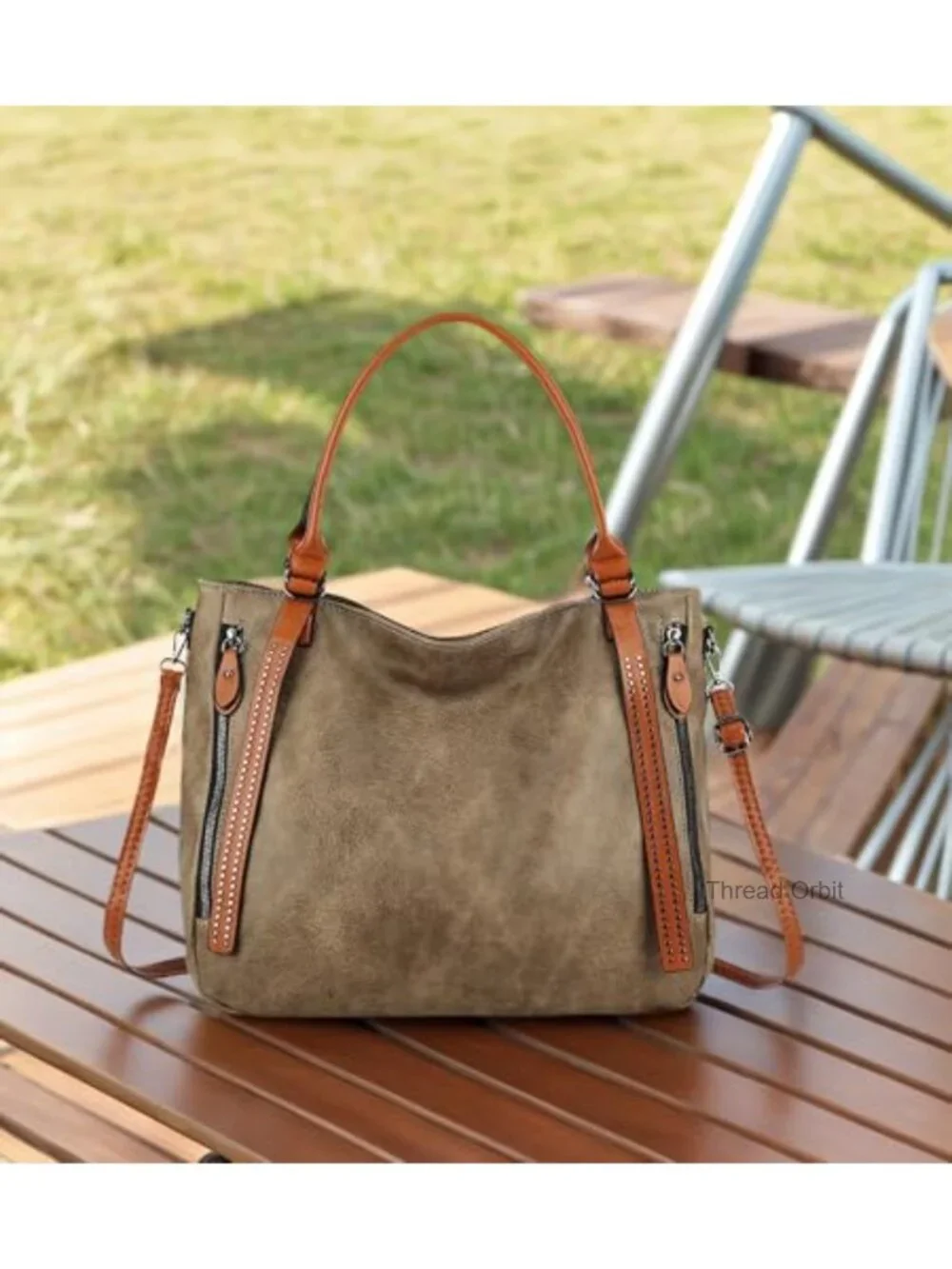 Vintage Slouchy Tote Bag, Large Vegan Leather Hobo Shoulder Bag Satchel Purse
